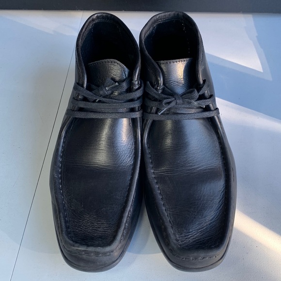 Gucci Boots Men’s 40 US 7‎ Black Leather Vintage Moccasins Horsebit Slip-On - Picture 1 of 16